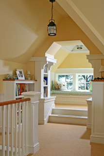 attic built-ins might include a window seat
